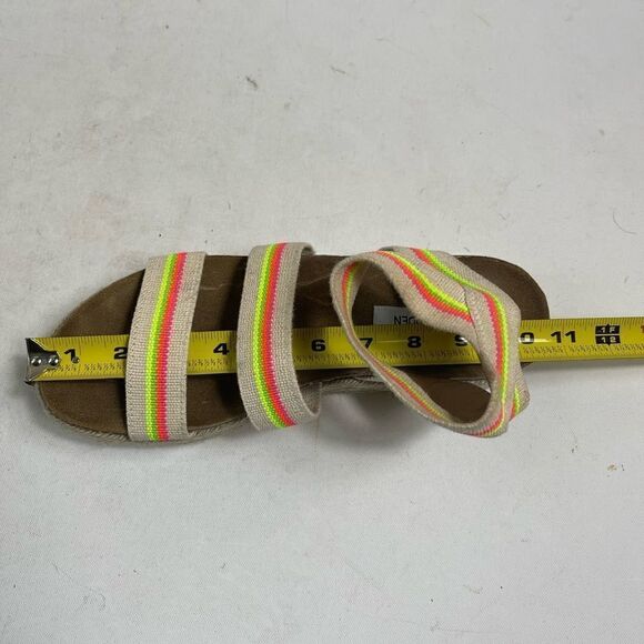 Steve Madden platform espadrilles ankle bright multi color strap sandals… - Picture 8 of 13